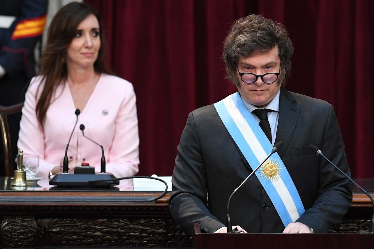 Presidente Javier Milei y vice Victoria Villarruel.