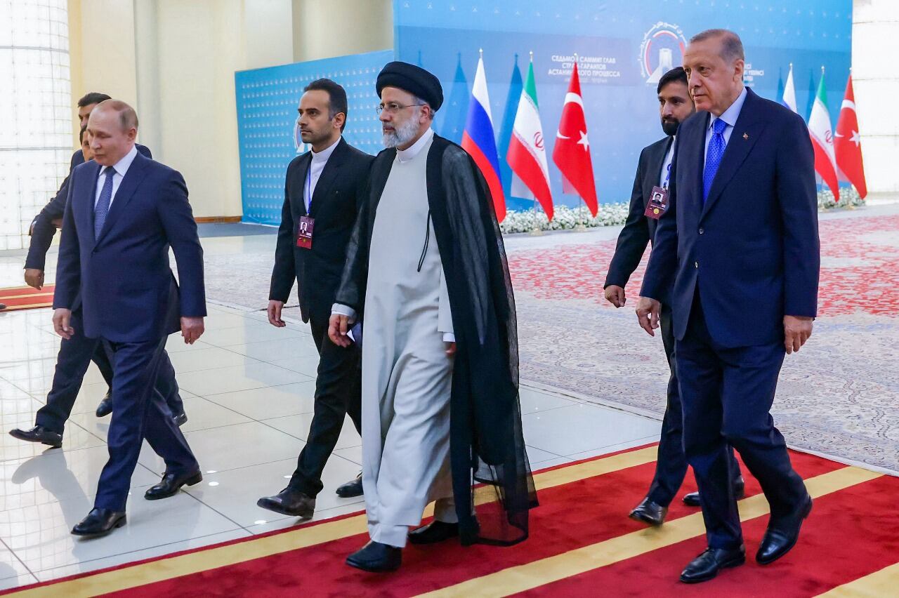 Putin, Raisi y Erdogan.