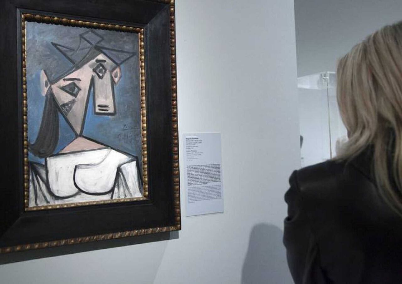 Fotografía de archivo del 4 de enero de 2012 que muestra la obra de Pablo Picasso “Cabeza de Mujer” (1934), en la Galería Nacional de Atenas (Grecia).