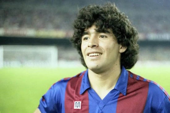 Diego Maradona, en su paso por el Barcelona entre 1982 y 1984.