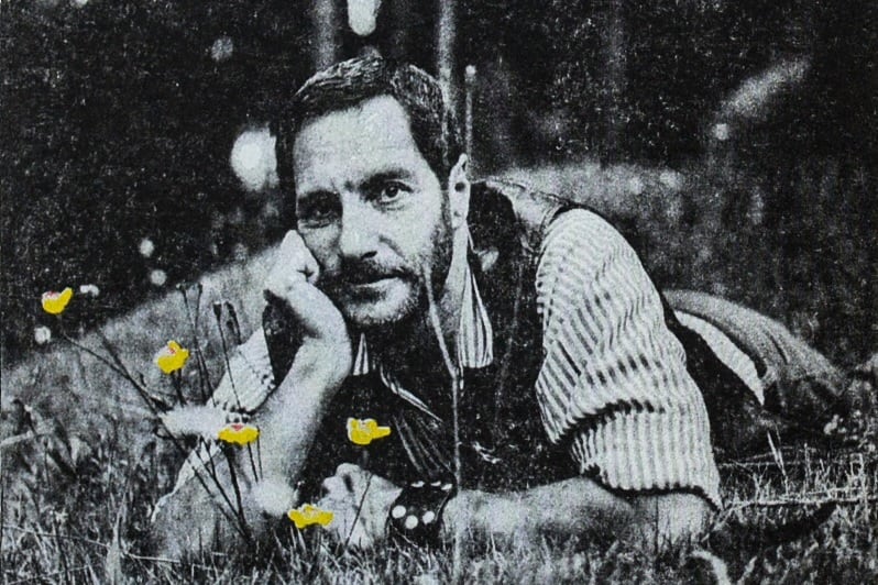 Una foto de Gustavo intervenida por Johanna Rambla.