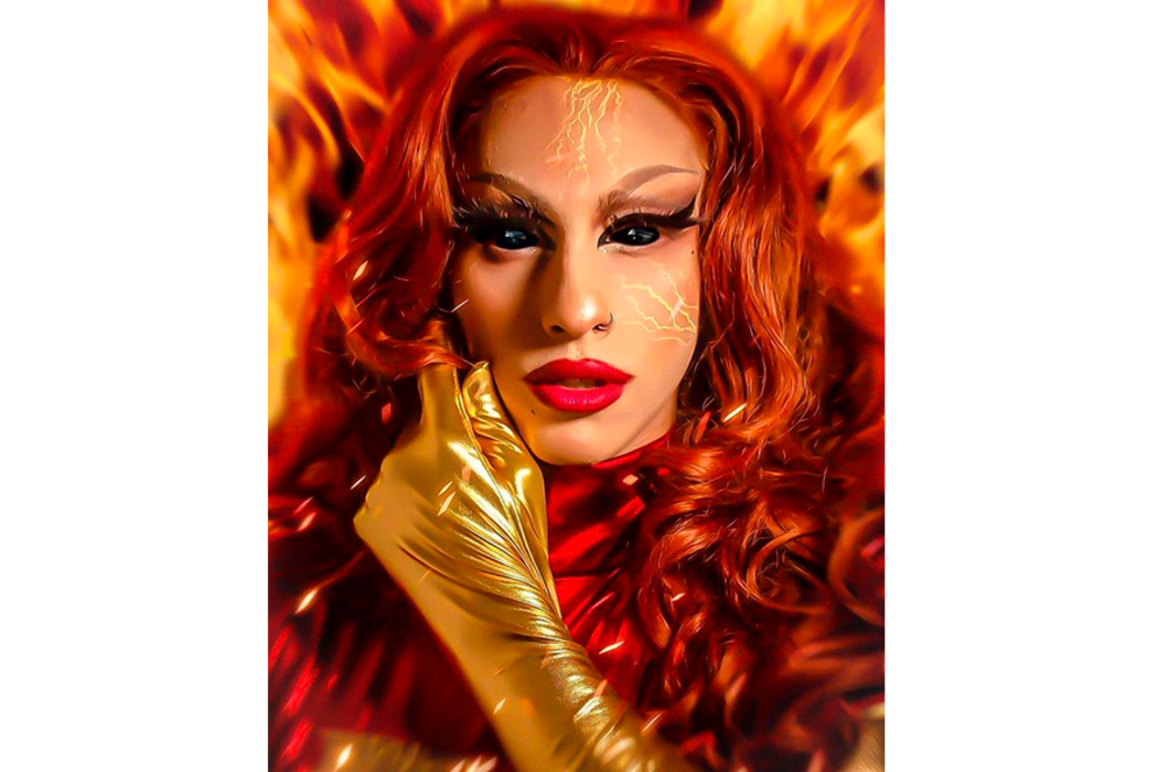 Una representación drag queen de Dyhzy, el personaje creado por Estanislao Fernández.