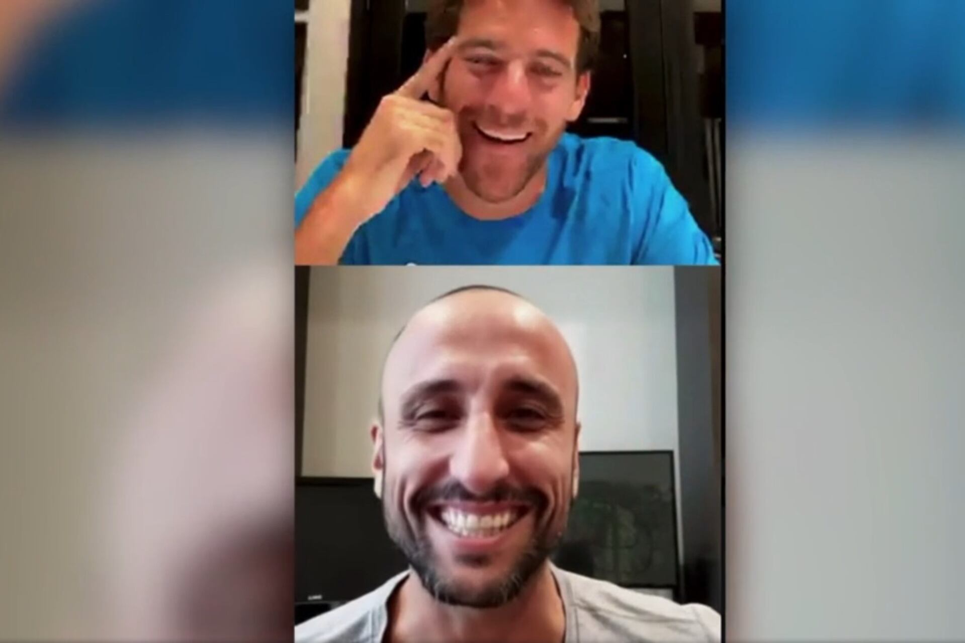 Juan Martín del Potro y Manu Ginóbili.