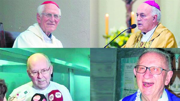 Estanislao Karlic (arriba izq.), Juan Puiggari (arriba der.); Luis Alberto Jacob (abajo izq.) y Andrés Emilio Senger (abajo der.).