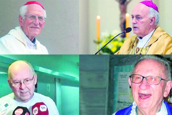 Estanislao Karlic (arriba izq.), Juan Puiggari (arriba der.); Luis Alberto Jacob (abajo izq.) y Andrés Emilio Senger (abajo der.).