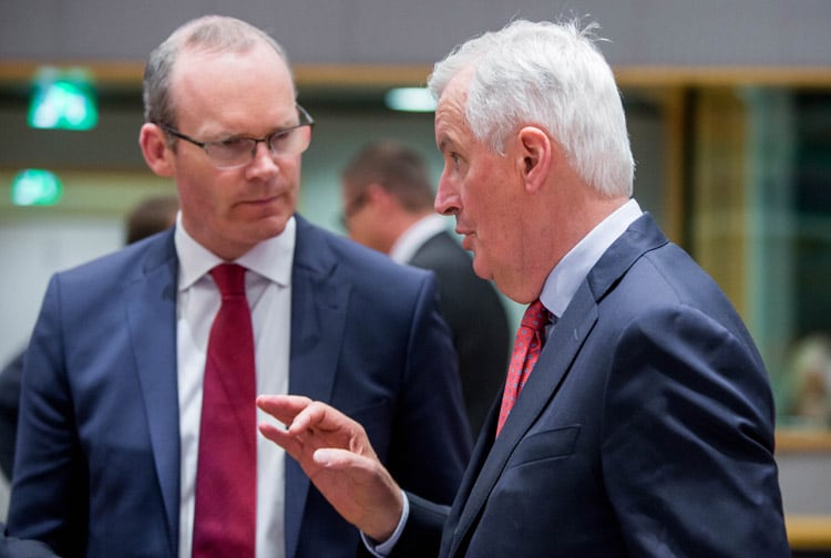 Coveney (izquierda) llamó a votar para permitir abortos en un país de ley rígida como Irlanda.