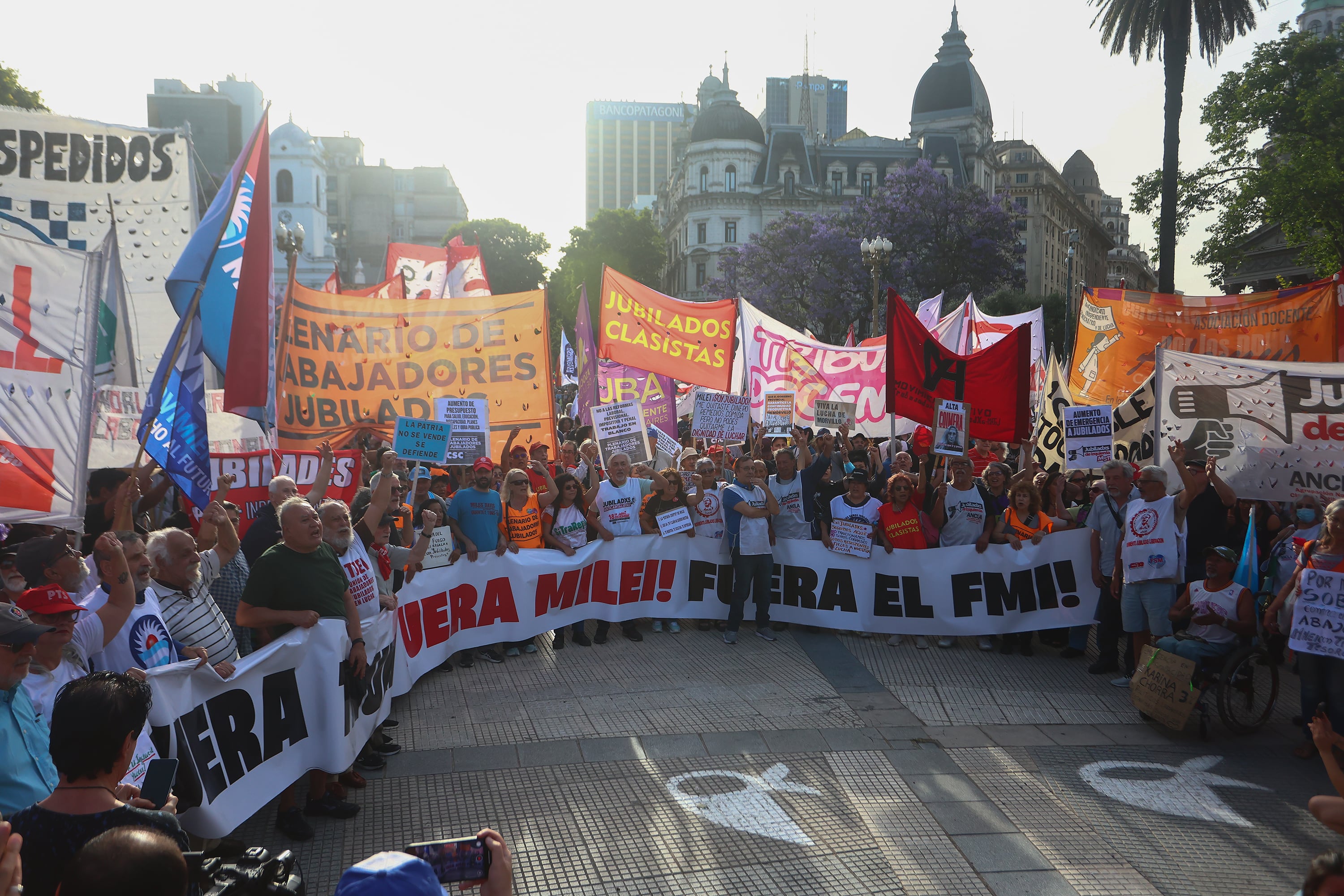 Marcha Jubilados a Plaza de Mayo