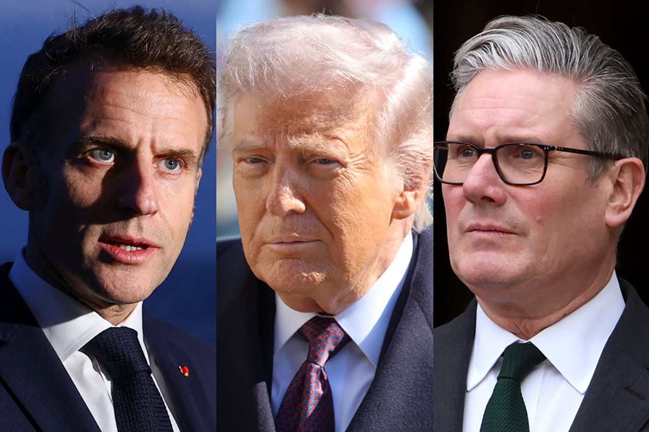 FOTO EFE 
   Emmanuel Macron  Donald Trump   Keir Starmer