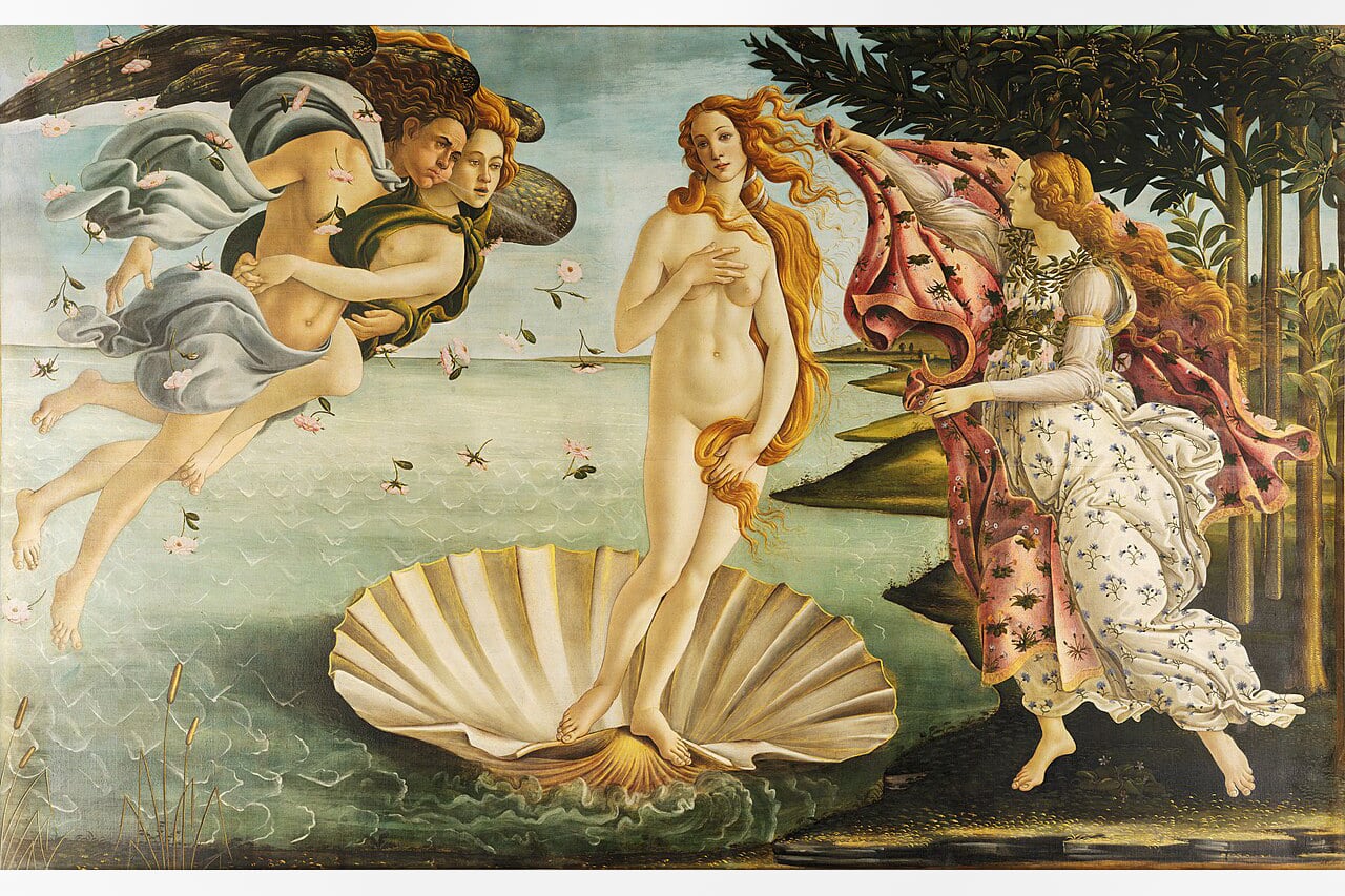 El nacimiento de Venus (en italiano: La Nascita di Venere) es un cuadro realizado por el pintor renacentista Sandro Botticelli,