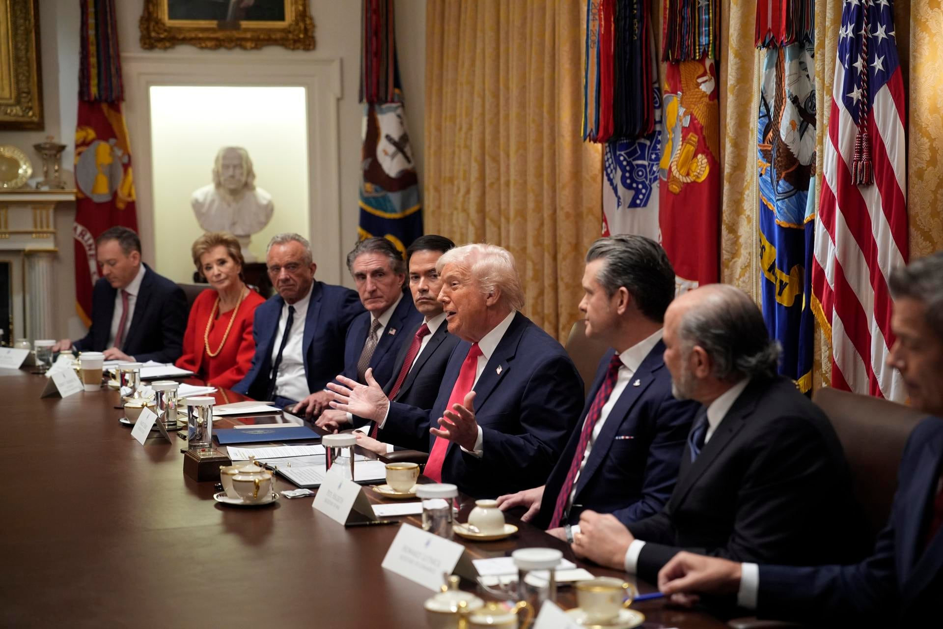 US President Trump holds Cabinet meeting at the White House