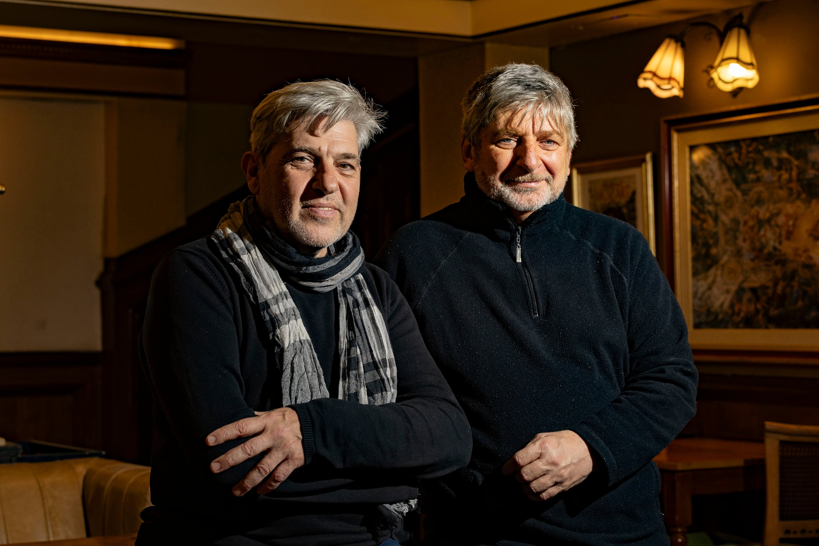 Claudio Martínez Bel y Néstor Caniglia, protagonistas de la obra "No me dejes así".