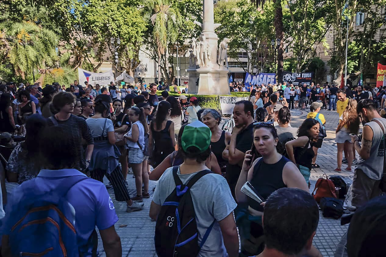 Paro nacional CGT, marcha en Rosario