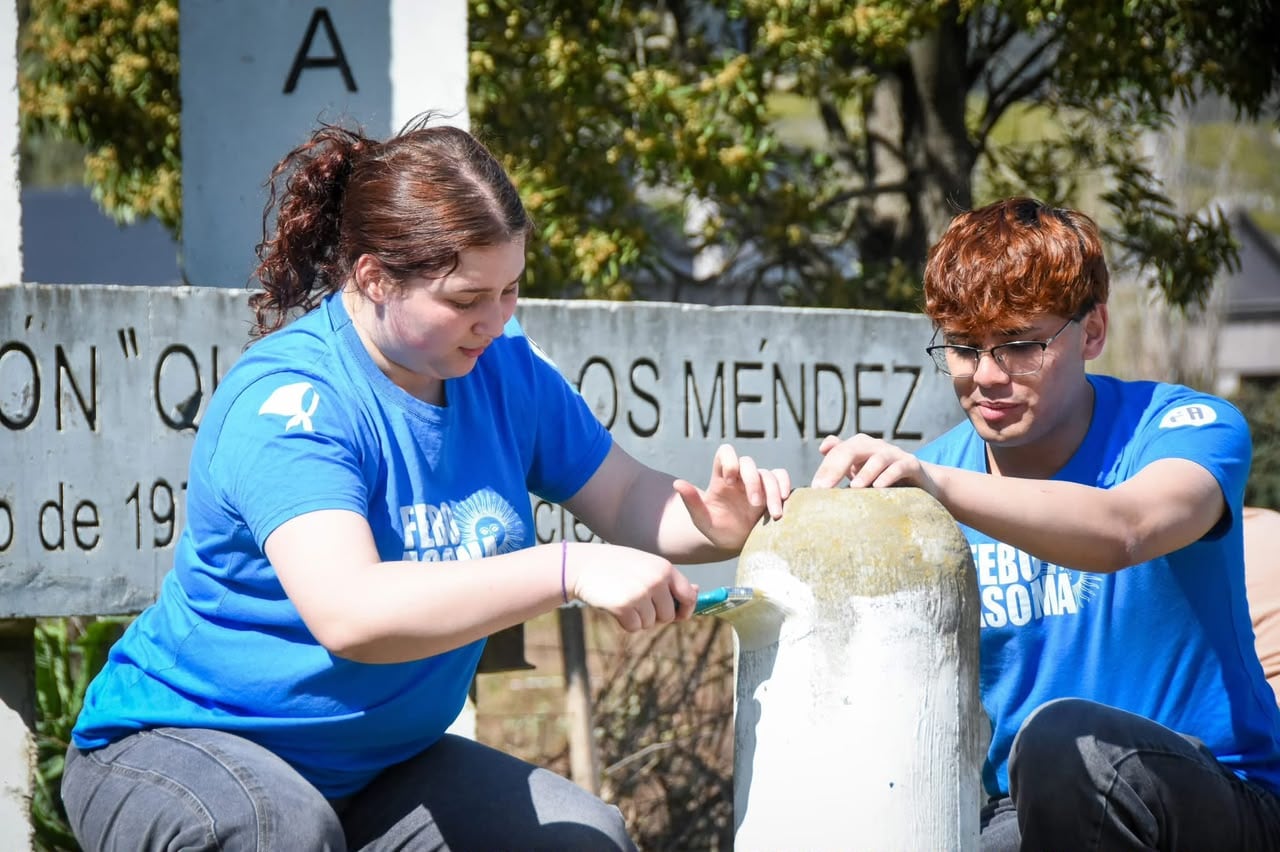 Estudiantes tandilenses en la Quinta de los Mendez