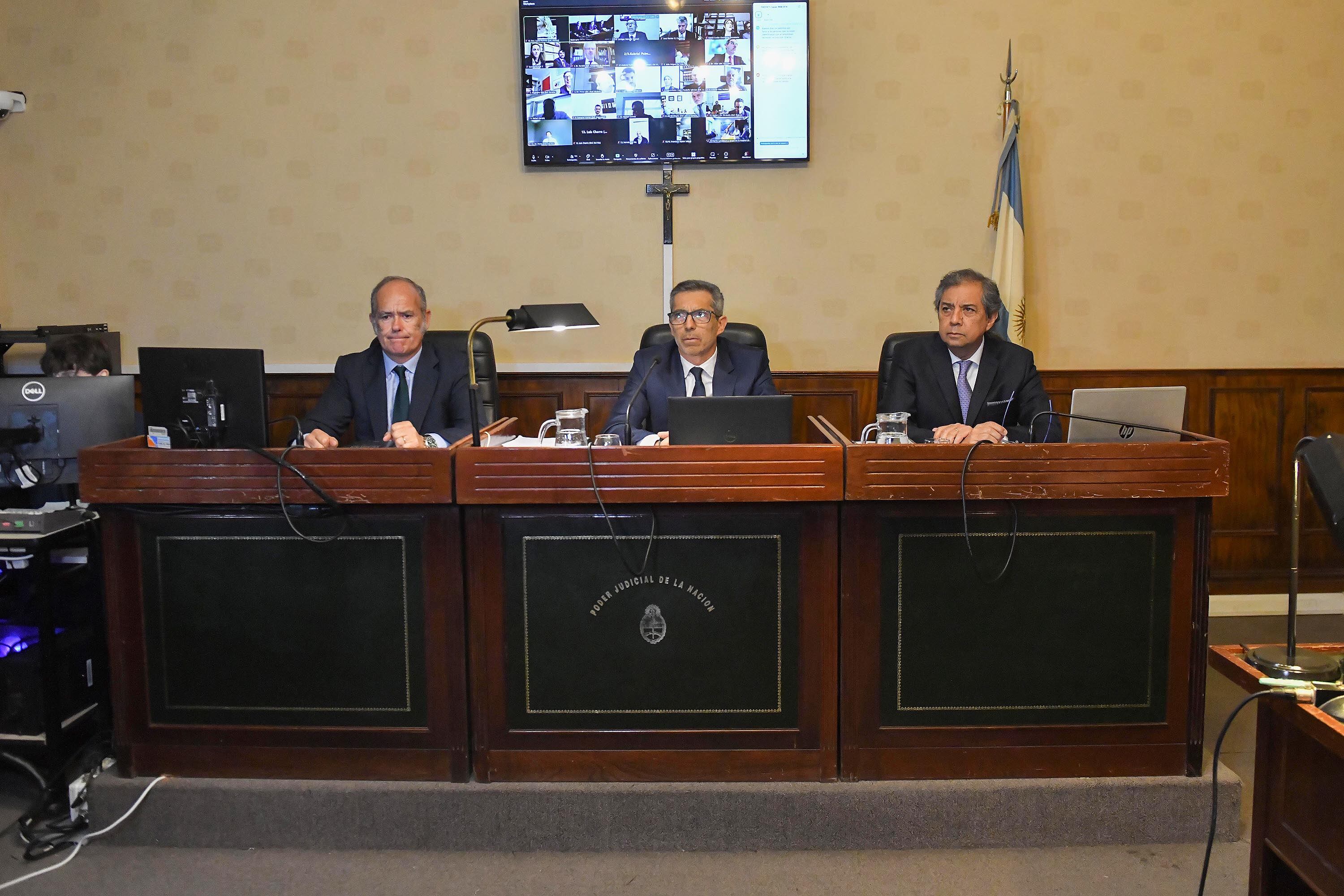 Enrique Méndez Signor, Germán Castelli y Fernando Canero, jueces causa cuadernos