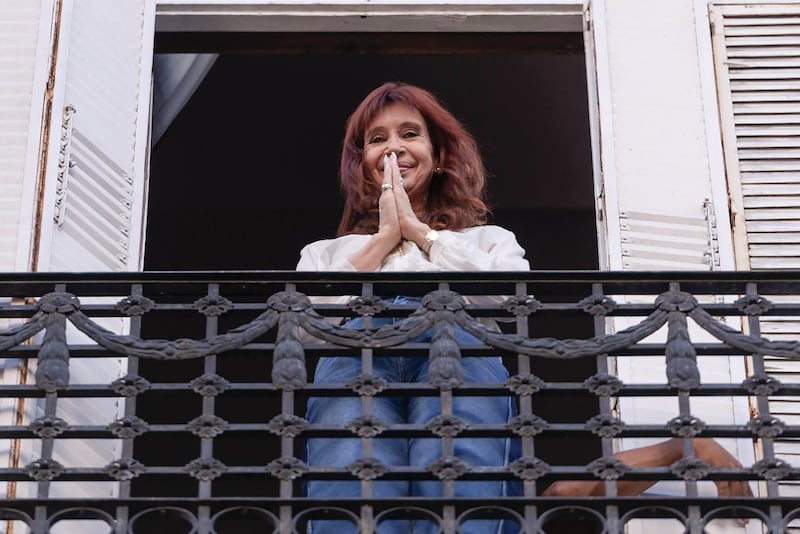 Cristina Kirchner en su departamento