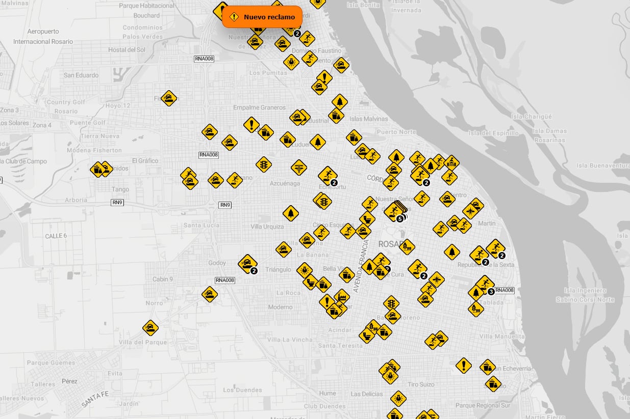 web de reclamos Acá falta un intendente campaña lanzada por Ciudad futura en rosario