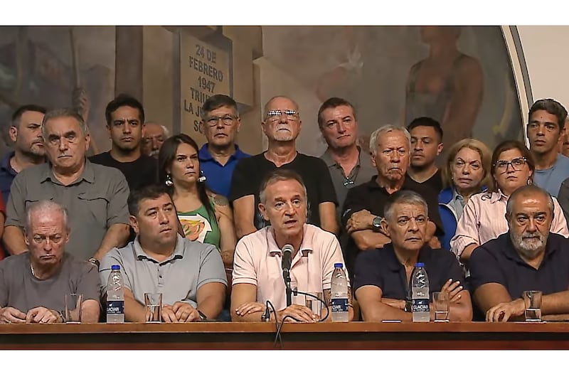 Conferencia de prensa CGT durante el paro 19-02-26