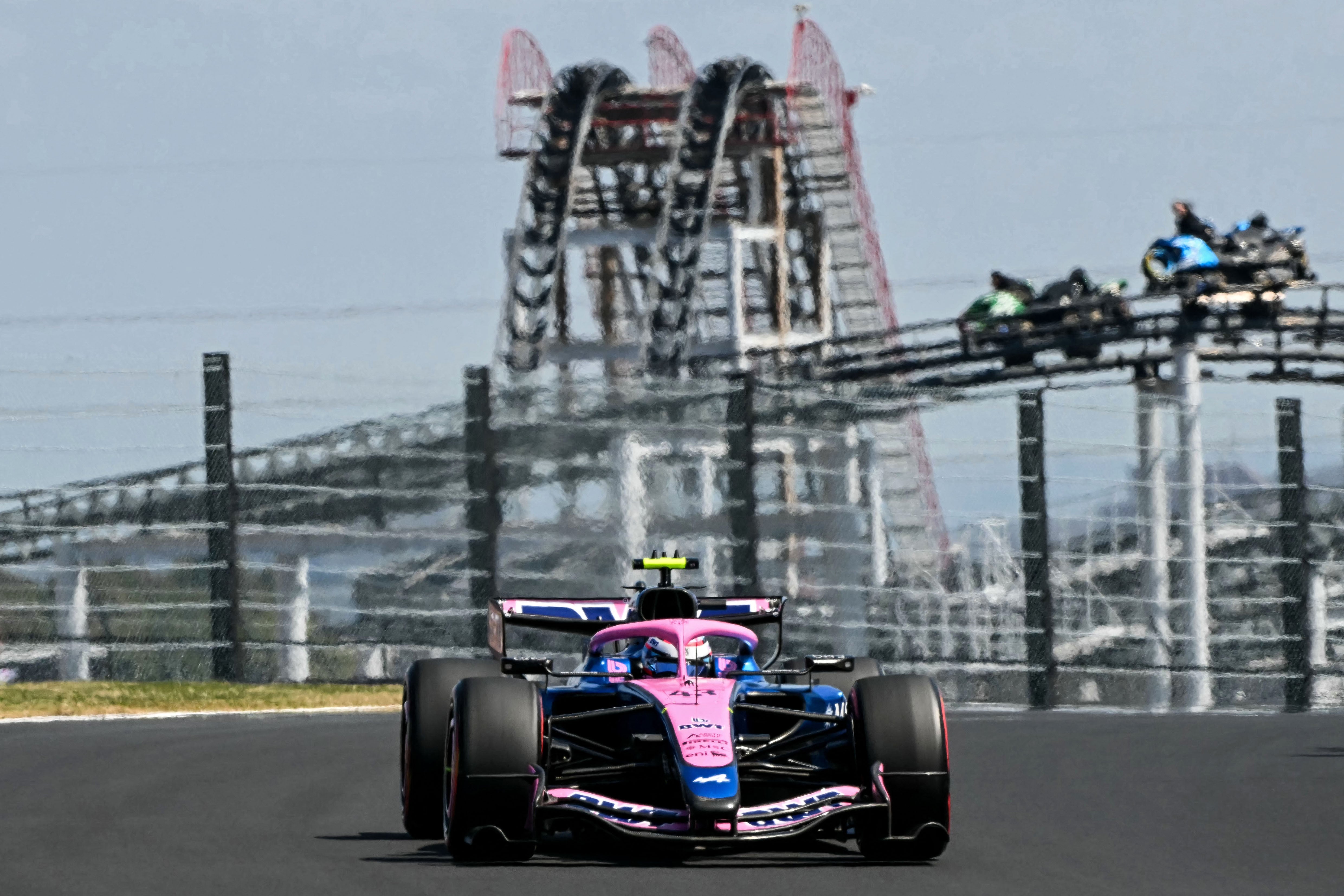 Alpine's Argentine driver Franco Colapinto drives during the first practice session ahead of the Formula One Japanese Grand Prix at the Suzuka circuit in Suzuka, Mie prefecture on March 27, 2026. (Photo by Toshifumi KITAMURA / AFP)