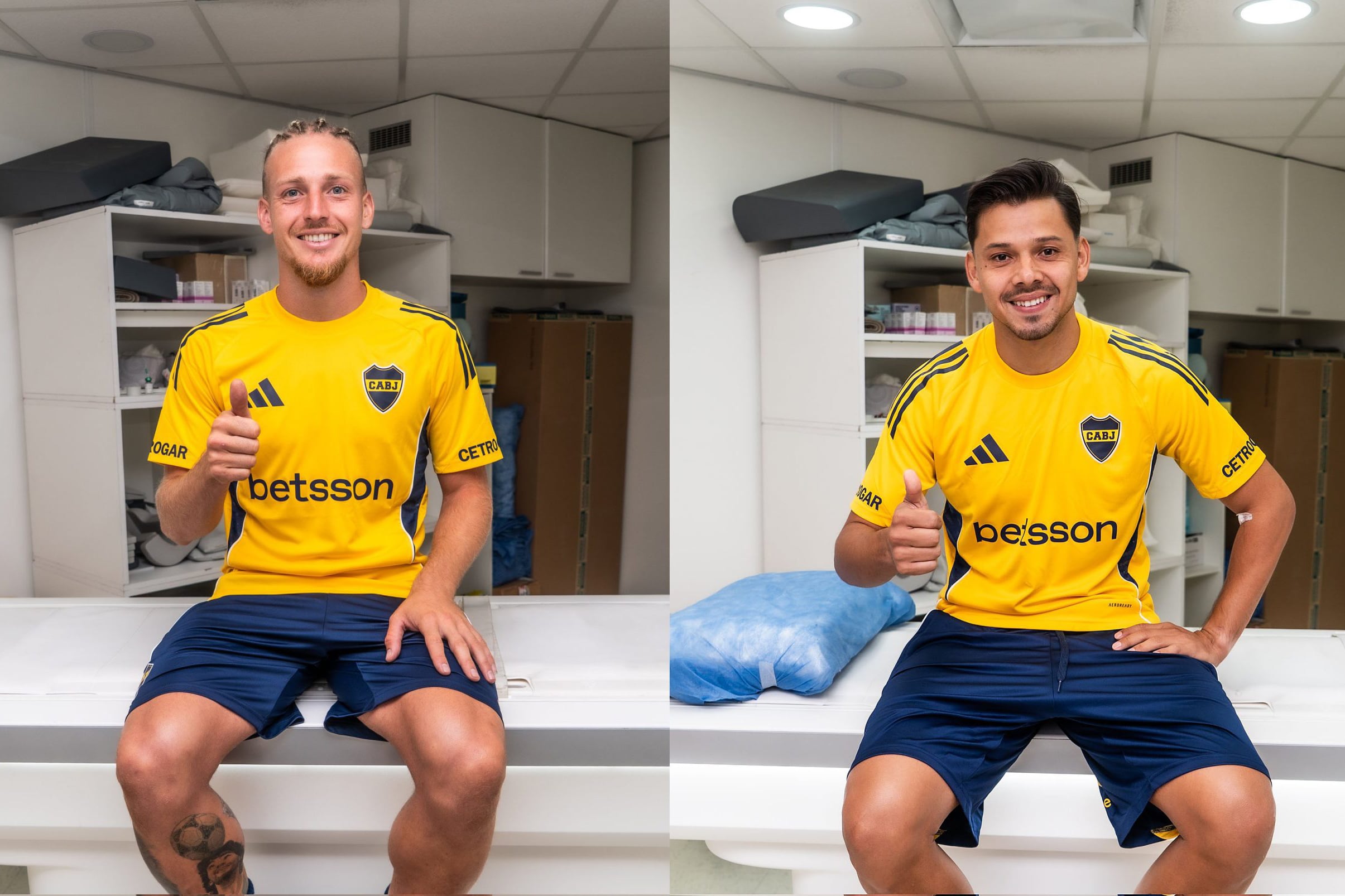 ENERO 27: El mediocampista Santiago Ascacibar y el delantero paraguayo Ángel Romero fueron presentados este martes de manera oficial en Boca