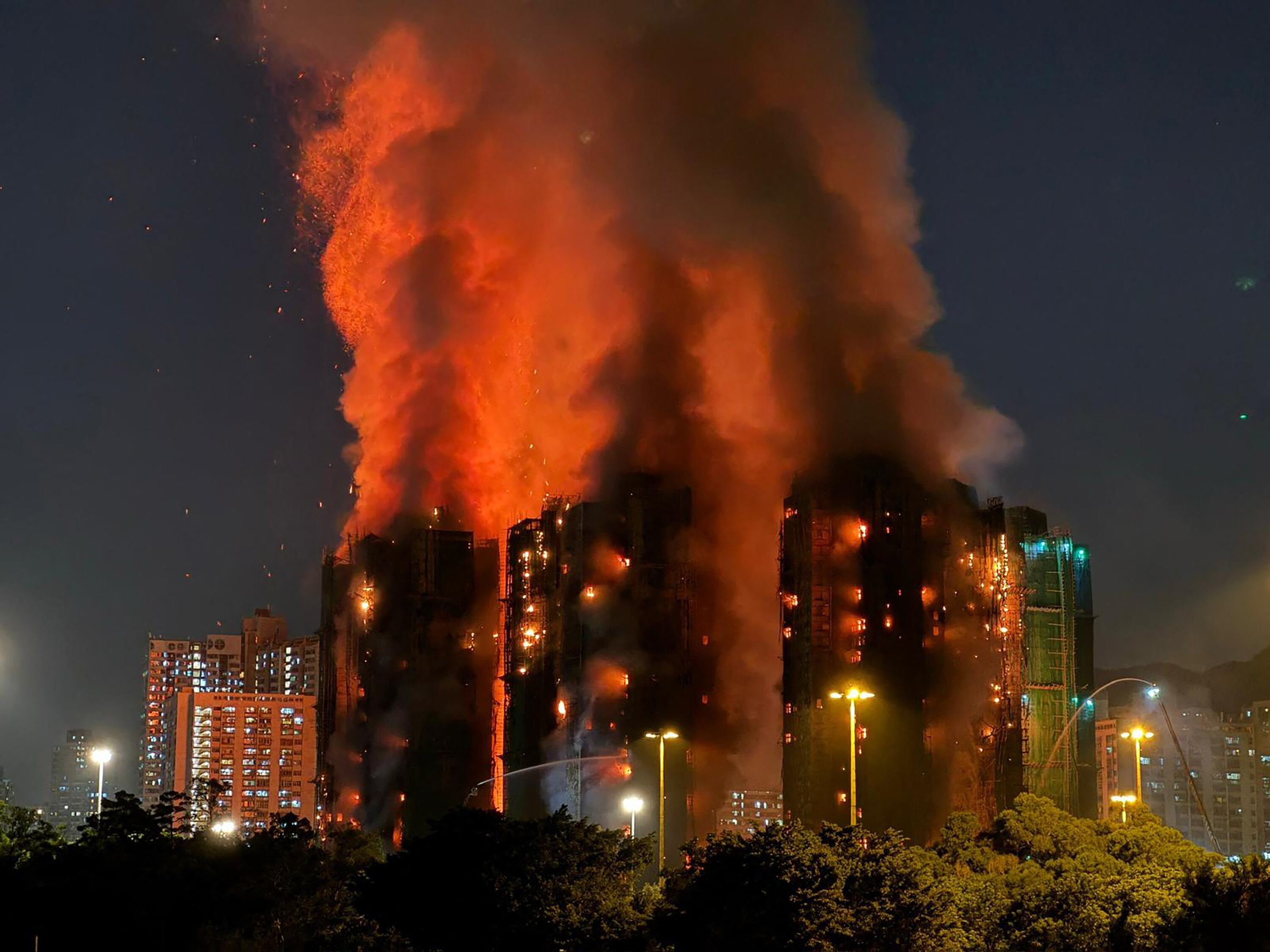 Incendio en Hong Kong