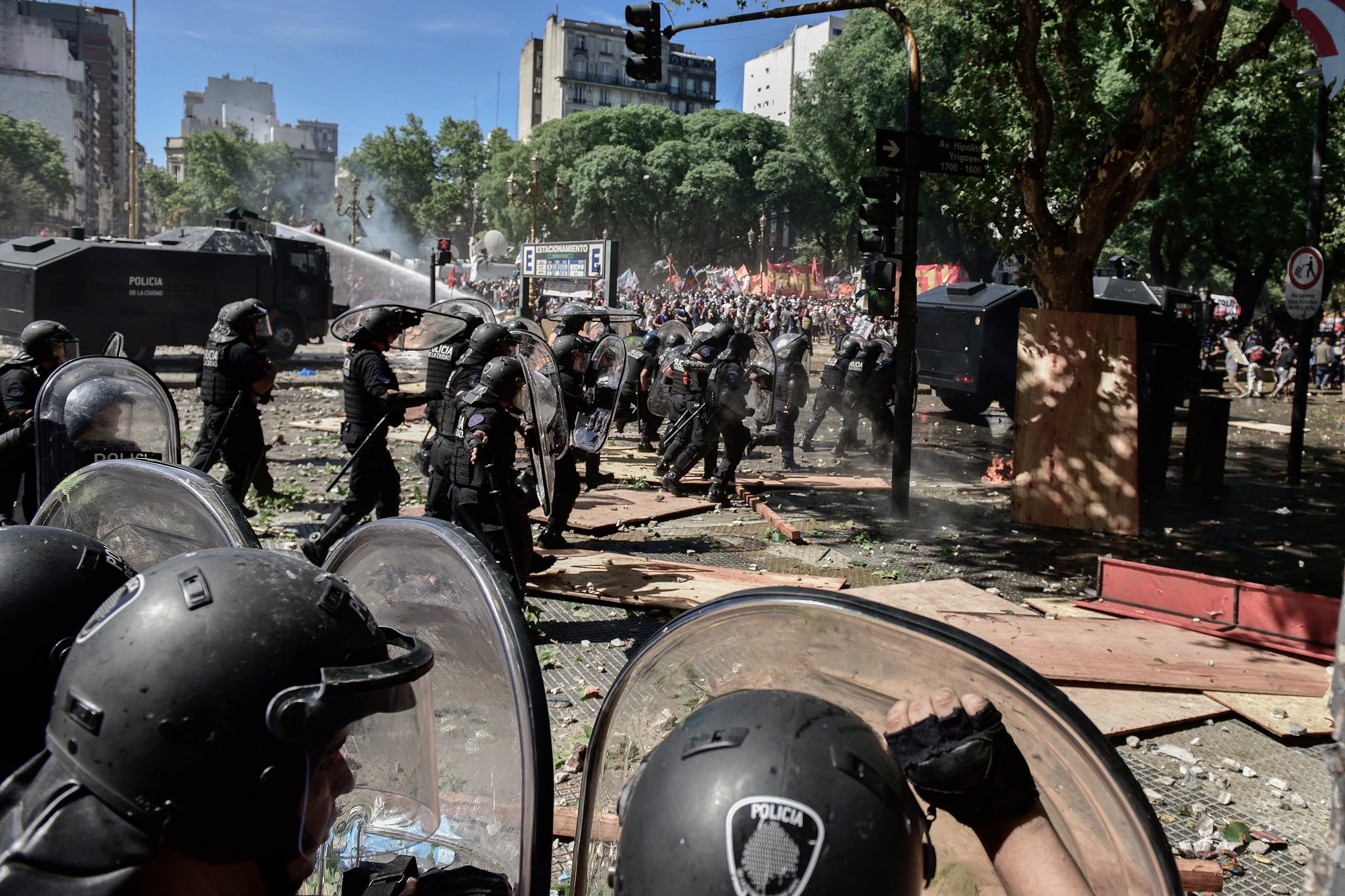 Represion en congreso año 2017, reforma previsional