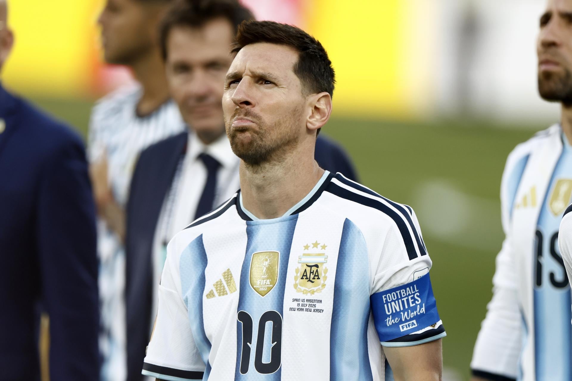 31/08/2026.- (FILE) - Lionel Messi of Argentina shows disappointment during the awards ceremony after the FIFA World Cup 2026 final match