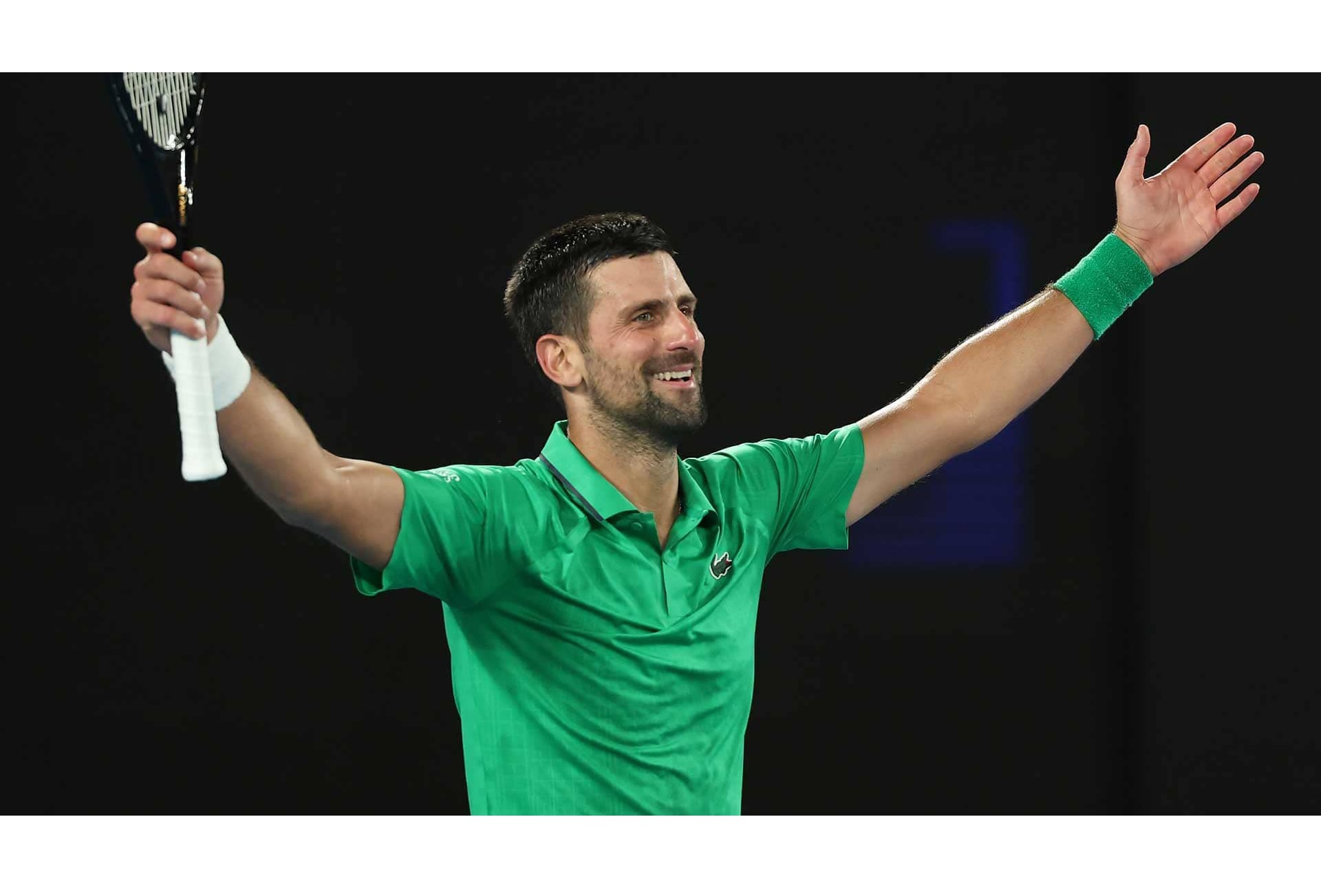 Serbia's Novak Djokovic reacts after a point against Spain's Carlos Alcaraz during their men's singles final match on day fifteen of the Australian Open tennis tournament in Melbourne on February 1, 2026. (Photo by Paul Crock / AFP)