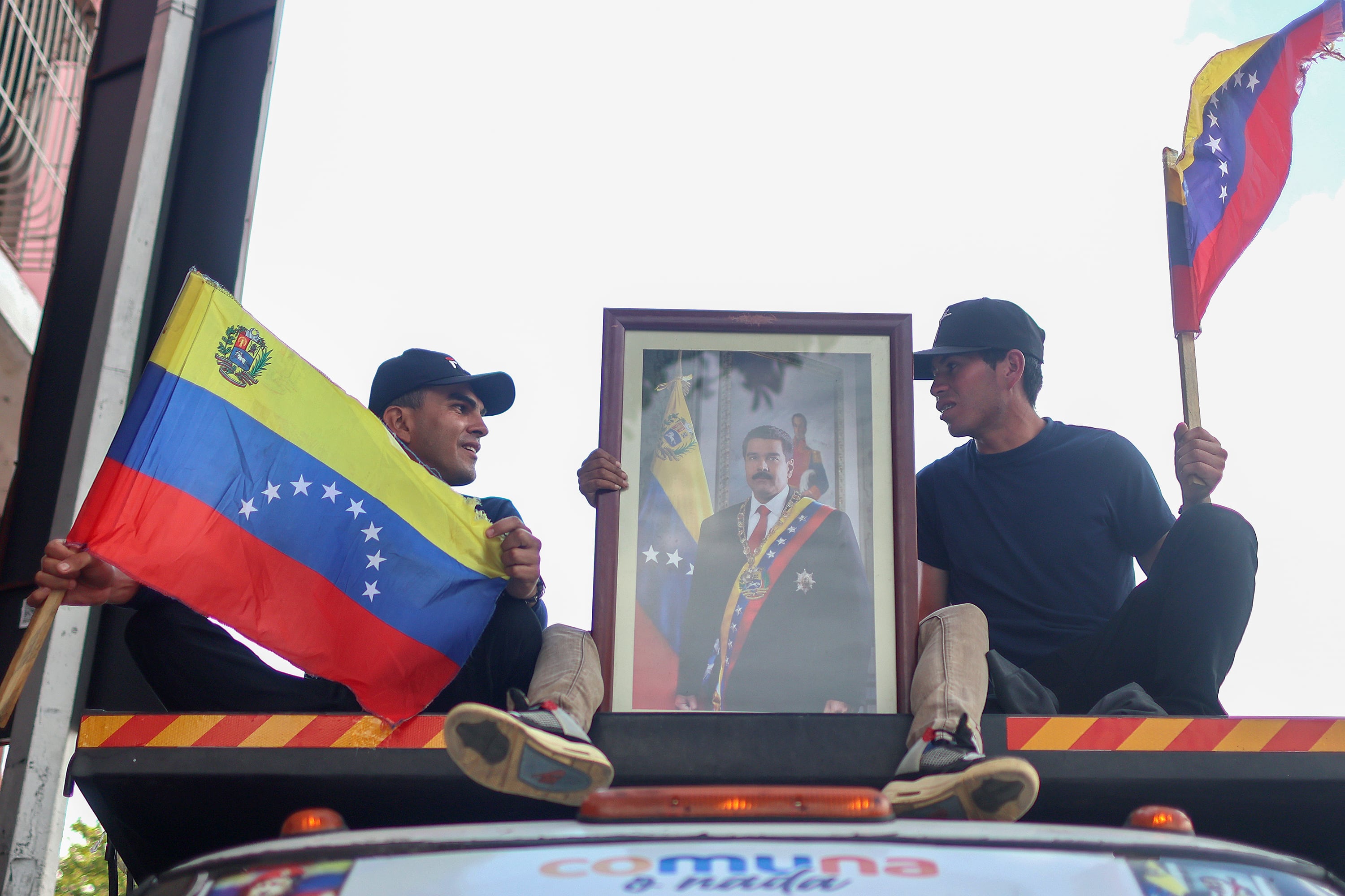 Marcha en Caracas en apoyo a Maduro