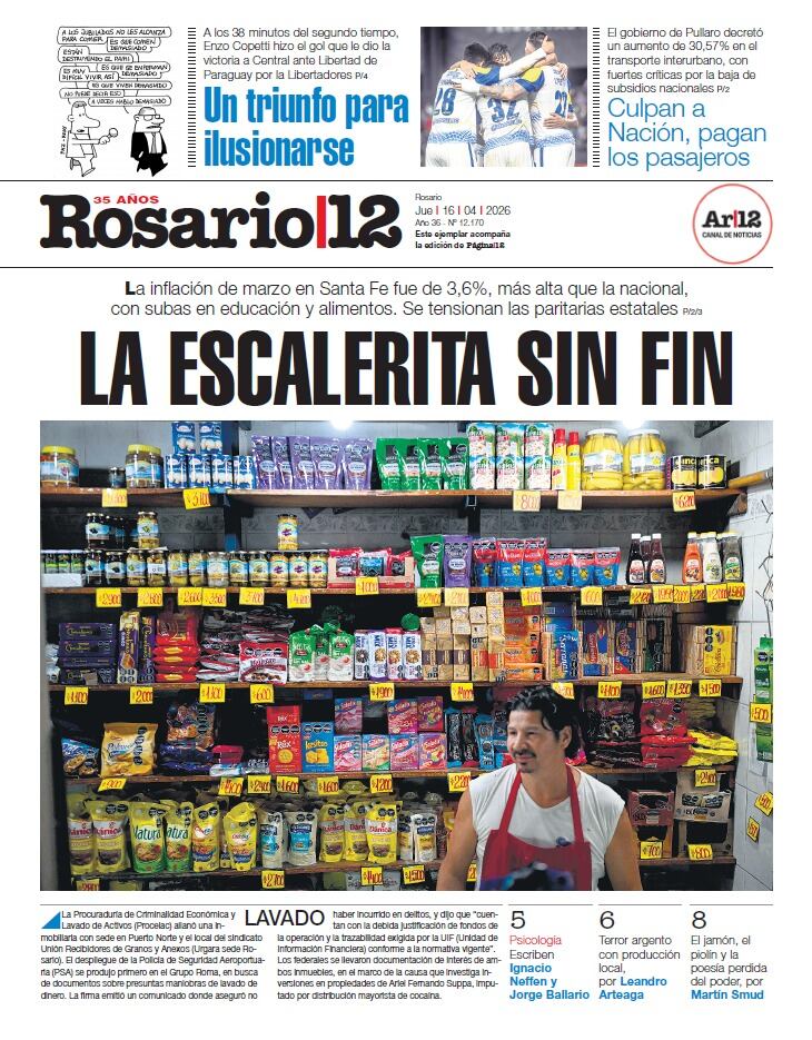 La inflación de marzo en Santa Fe fue del 3,6%, más alta que la nacional, con subas en educación y alimentos. Se tensionan las paritarias estatales