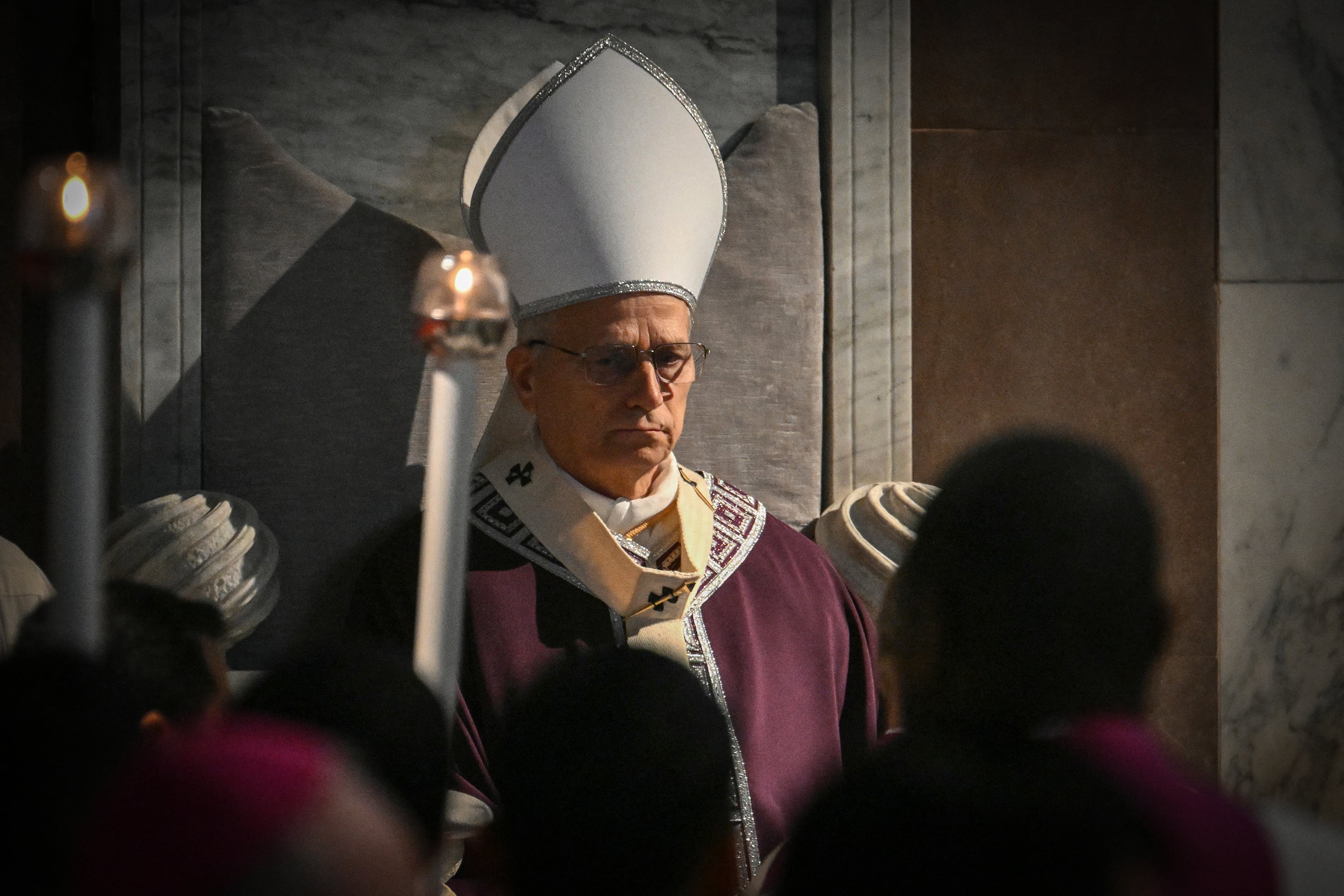 Pope Leo XIV leads a mass for Ash Wednesday at the Church of Saint Sabina in Rome on February 18, 2026. (Photo by Alberto PIZZOLI / AFP)