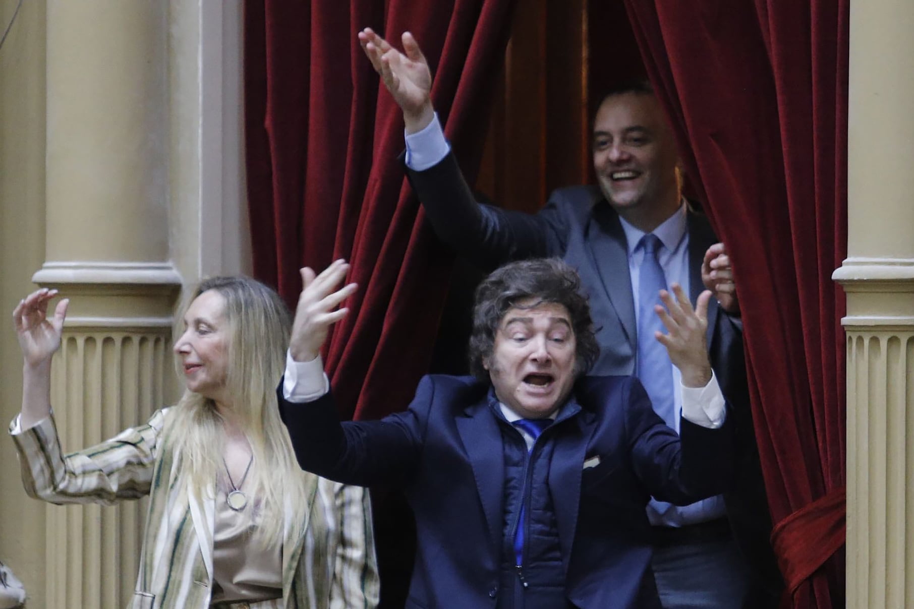 Karina Milei, Javier Milei, Manuel Adorni