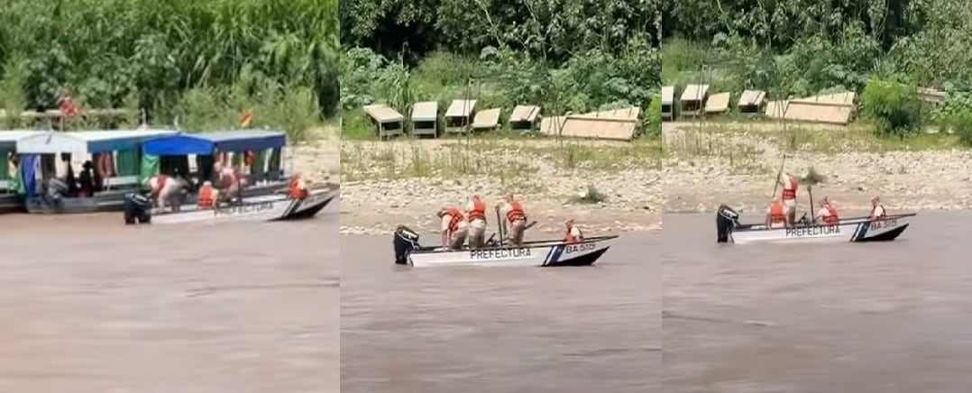 Tuvieron que suspender las chalanas por unas horas.