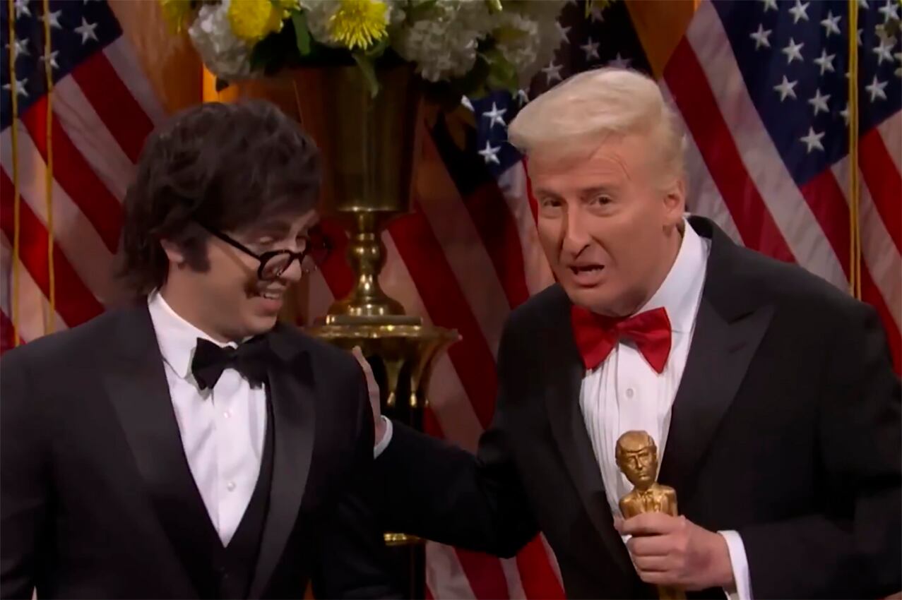 FOTO CAPTURA PANTALLA
saturday nigth live parodia javier milei donald trump