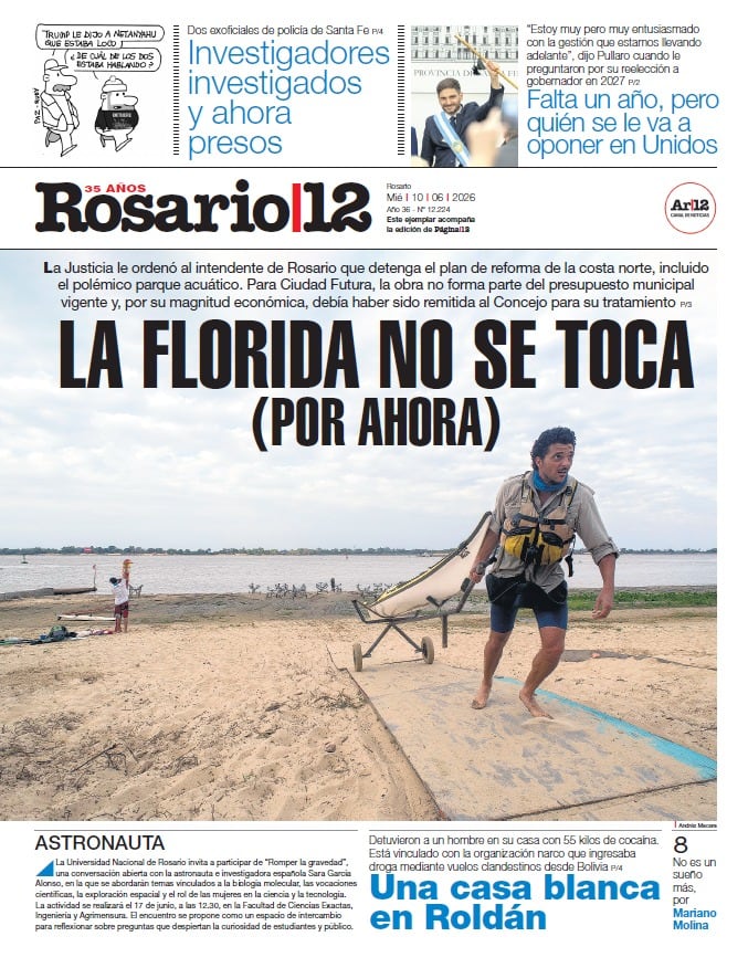 La Justicia le ordenó al intendente de Rosario que detenga el plan de reforma de la costa norte, incluido el polémico parque acuático. Para Ciudad Futura, la obra no forma parte del presupuesto municipal vigente y, por su magnitud económica, debía haber sido remitida al Concejo para su tratamiento