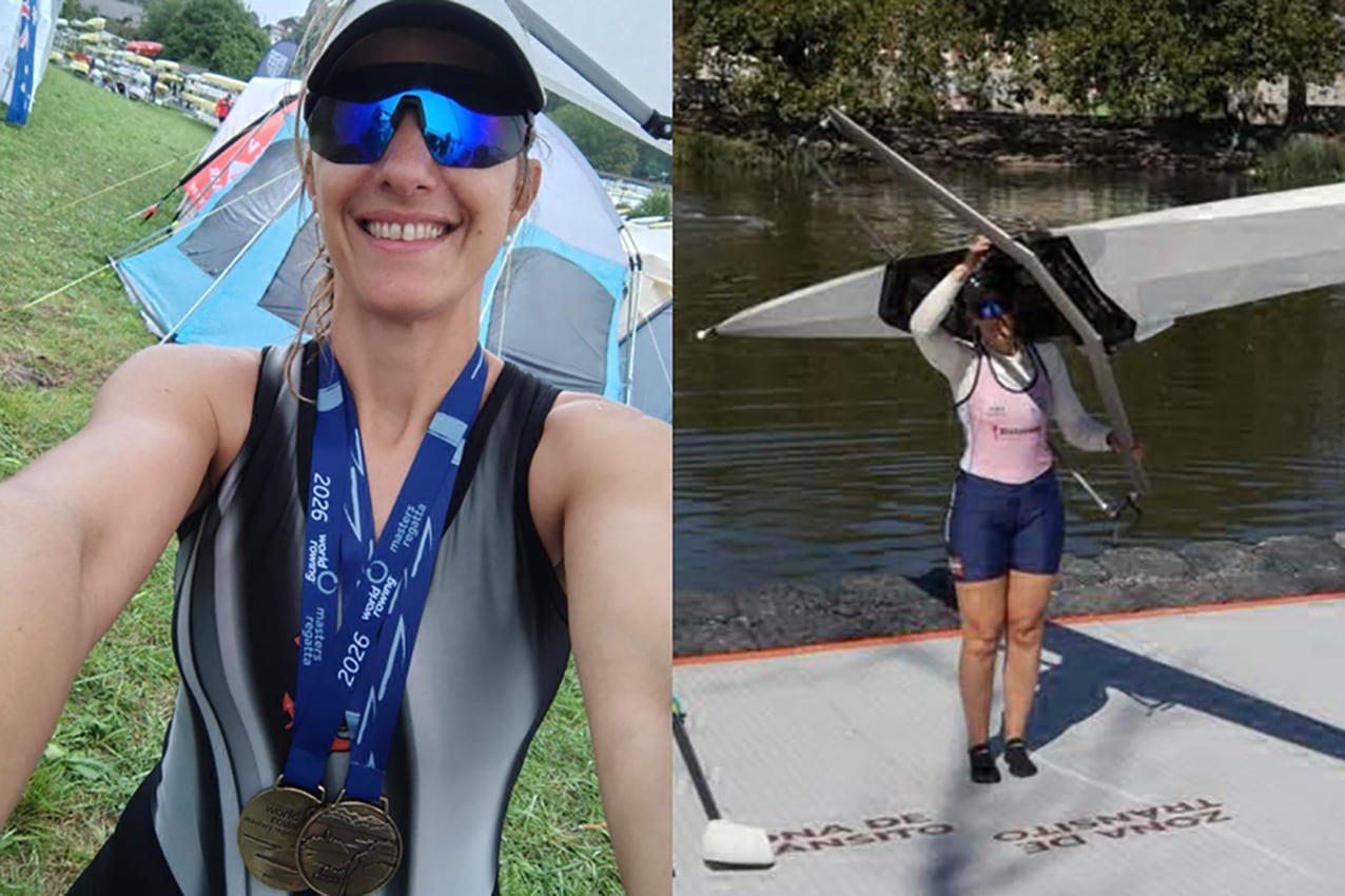 GENTILEZA
    Ayelén Loinaz, campeona del mundo en remo categoría Máster