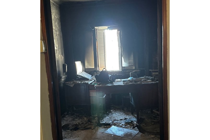 Incendio en oficina del Senado