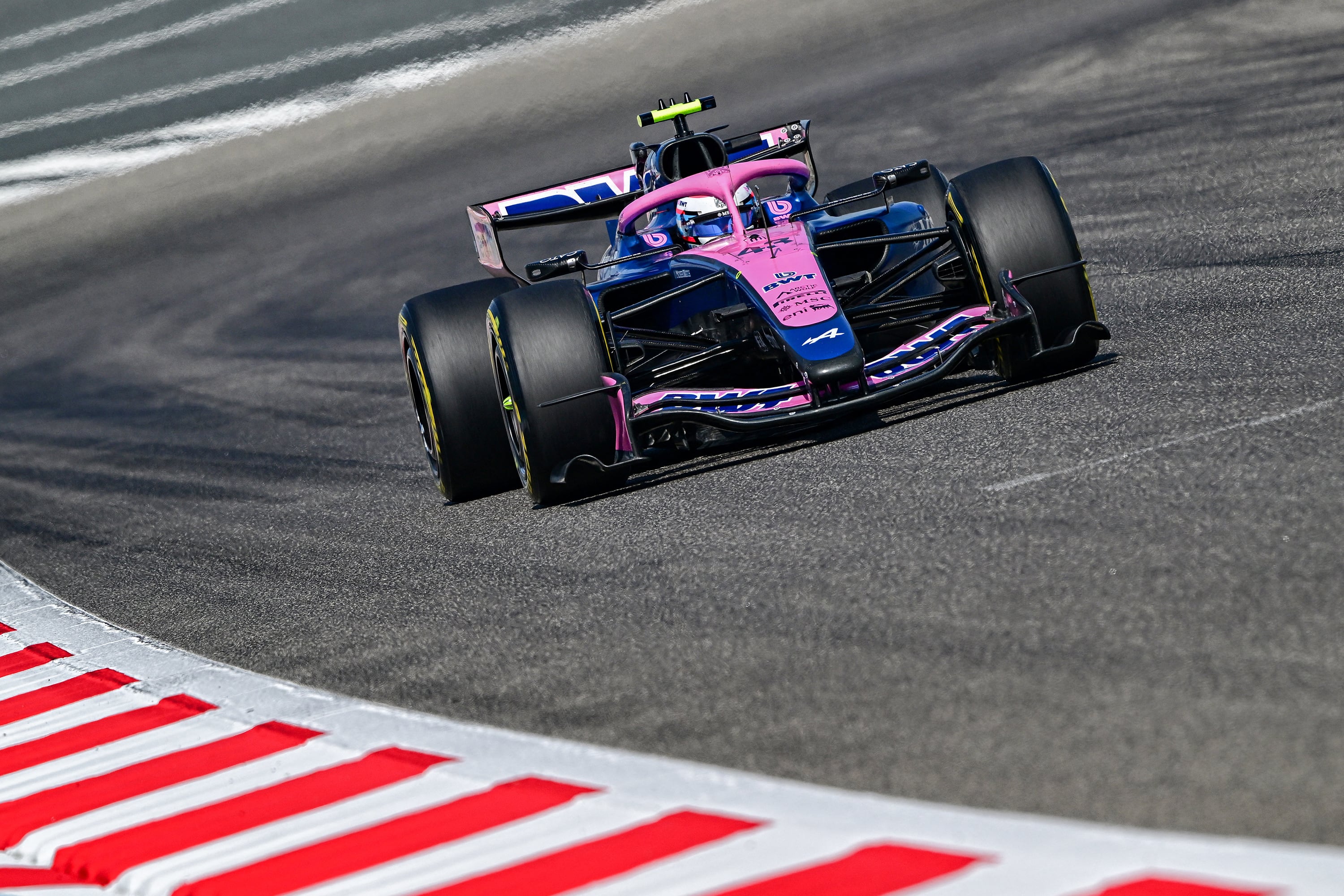 Alpine's Argentine driver Franco Colapinto drives on the third day of the Formula One pre-season